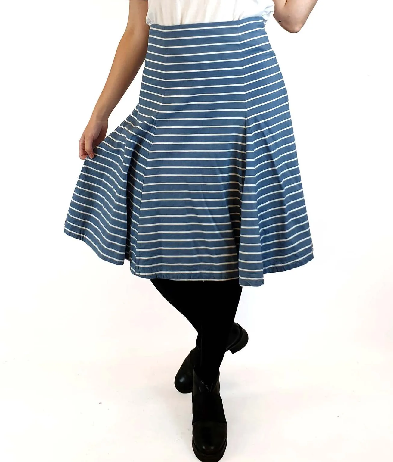 Gorman blue and white striped skirt size 10