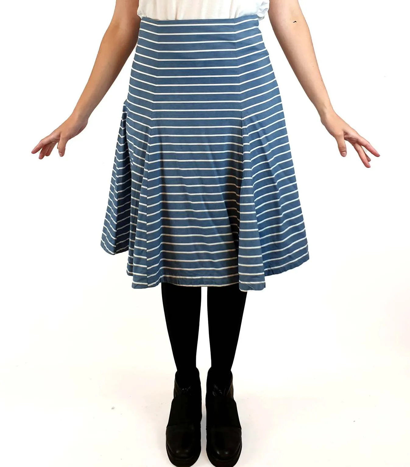 Gorman blue and white striped skirt size 10