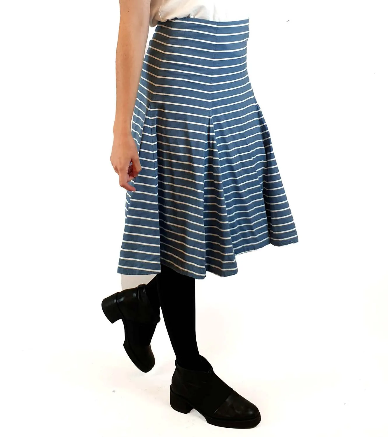 Gorman blue and white striped skirt size 10