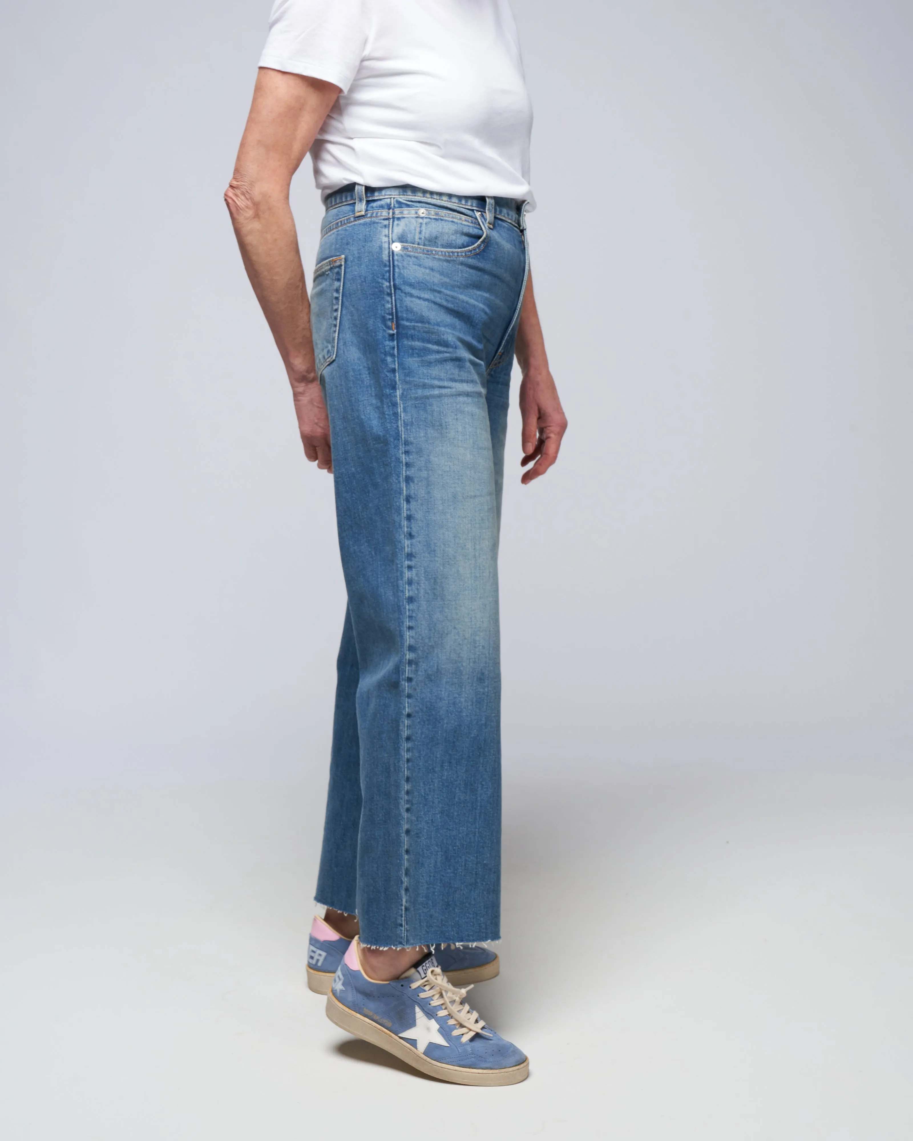 grace crop jean - blue bird