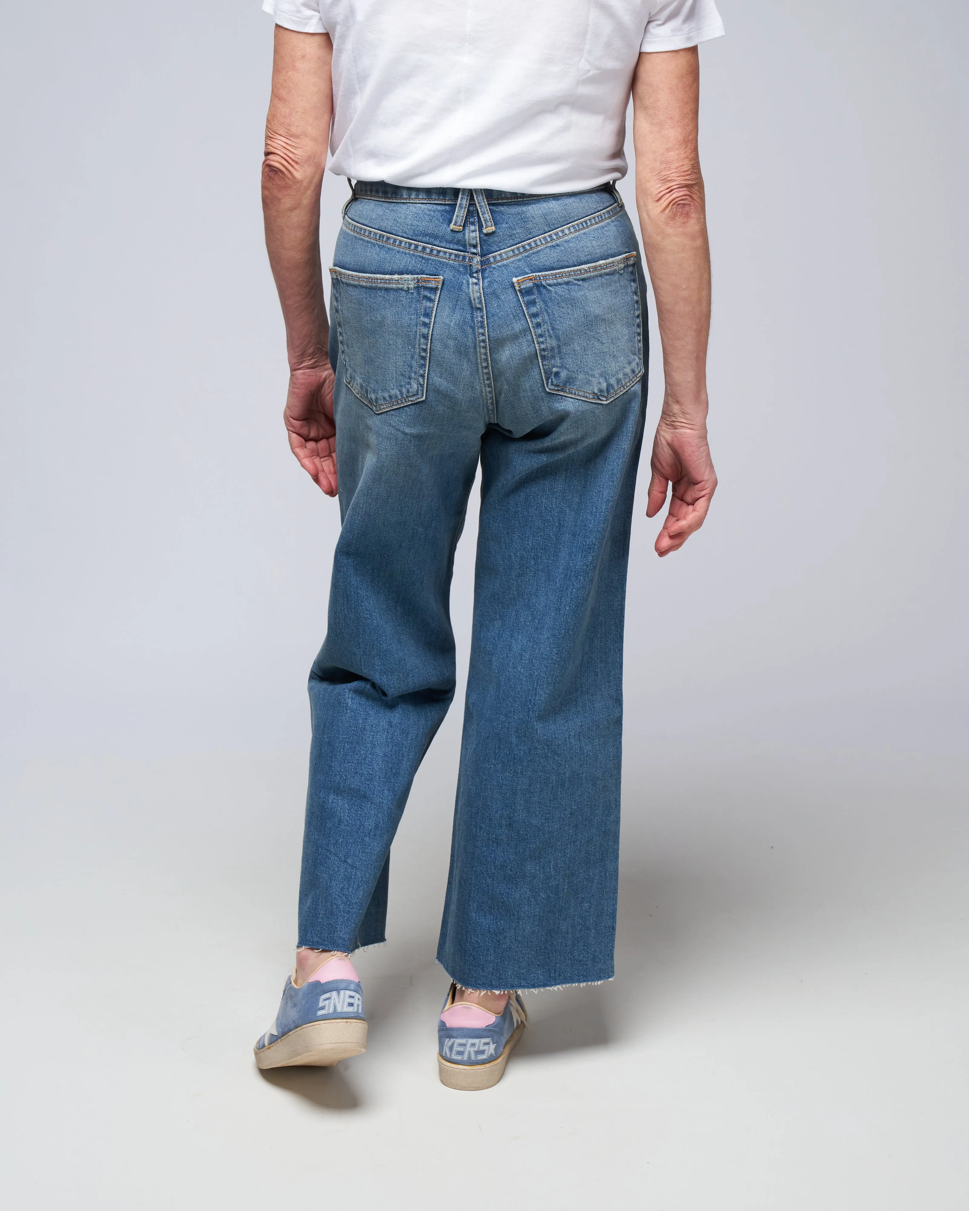 grace crop jean - blue bird
