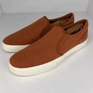 Greats Brooklyn Mens Burnt Orange Solid Canvas Almond Toe Size 10 Slip-On Shoes