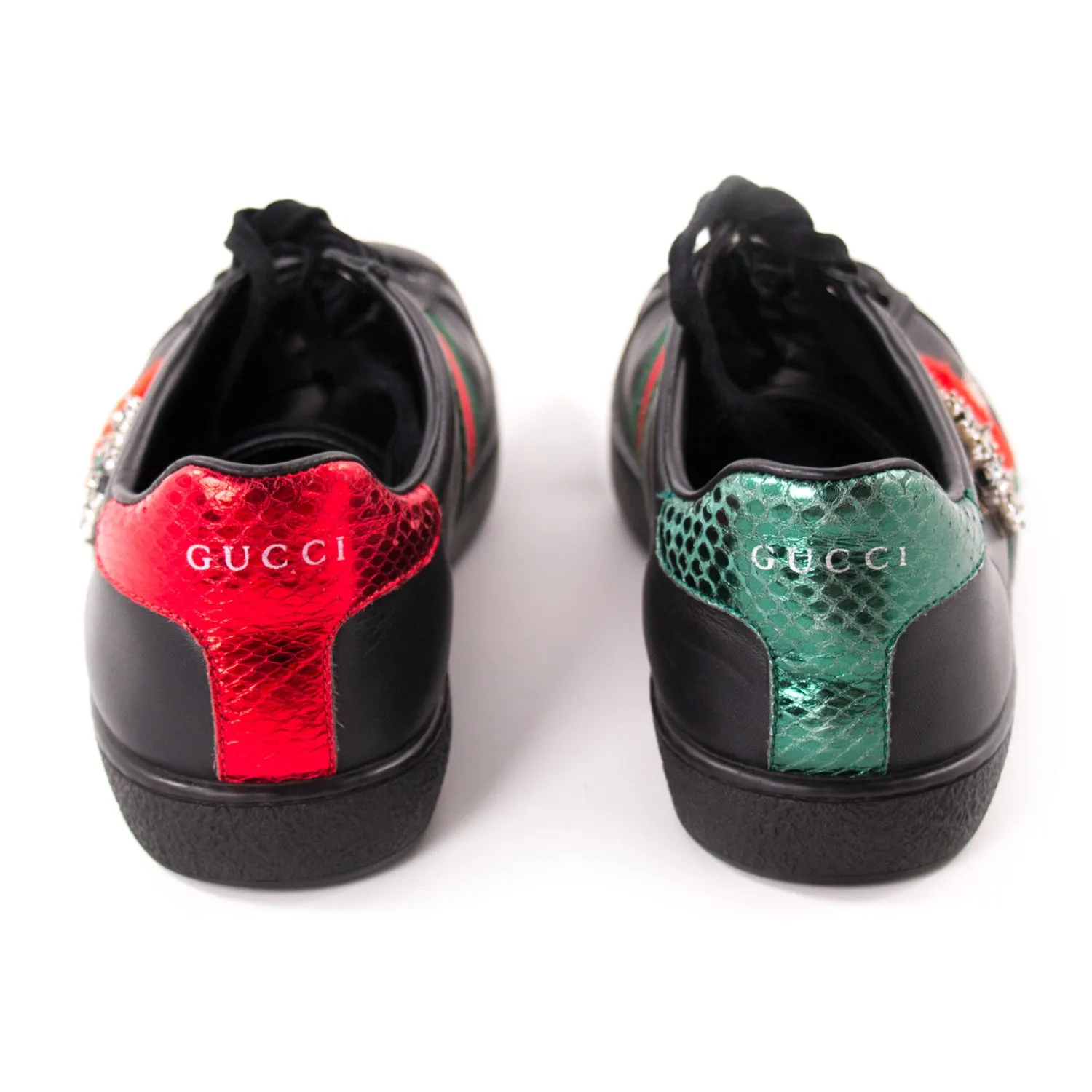 Gucci Ace Leather Embroidered Sneaker