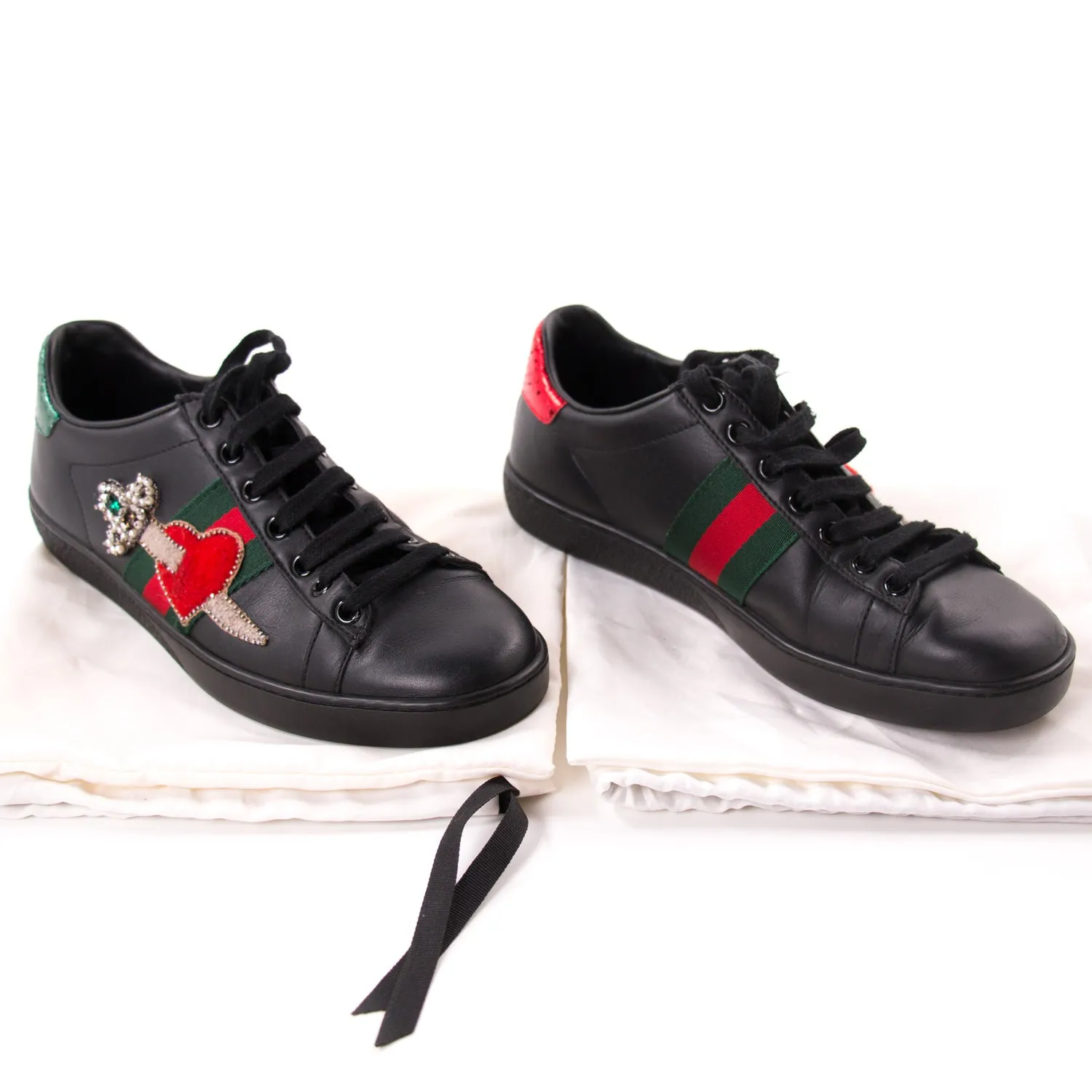 Gucci Ace Leather Embroidered Sneaker
