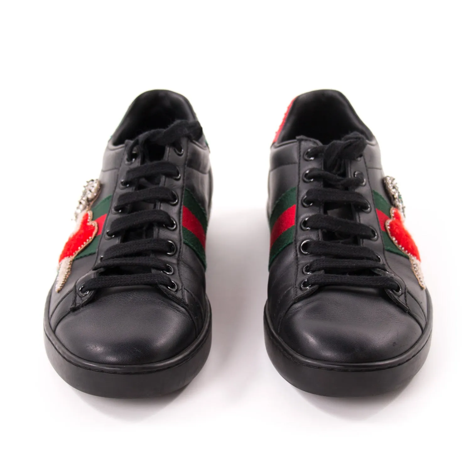 Gucci Ace Leather Embroidered Sneaker