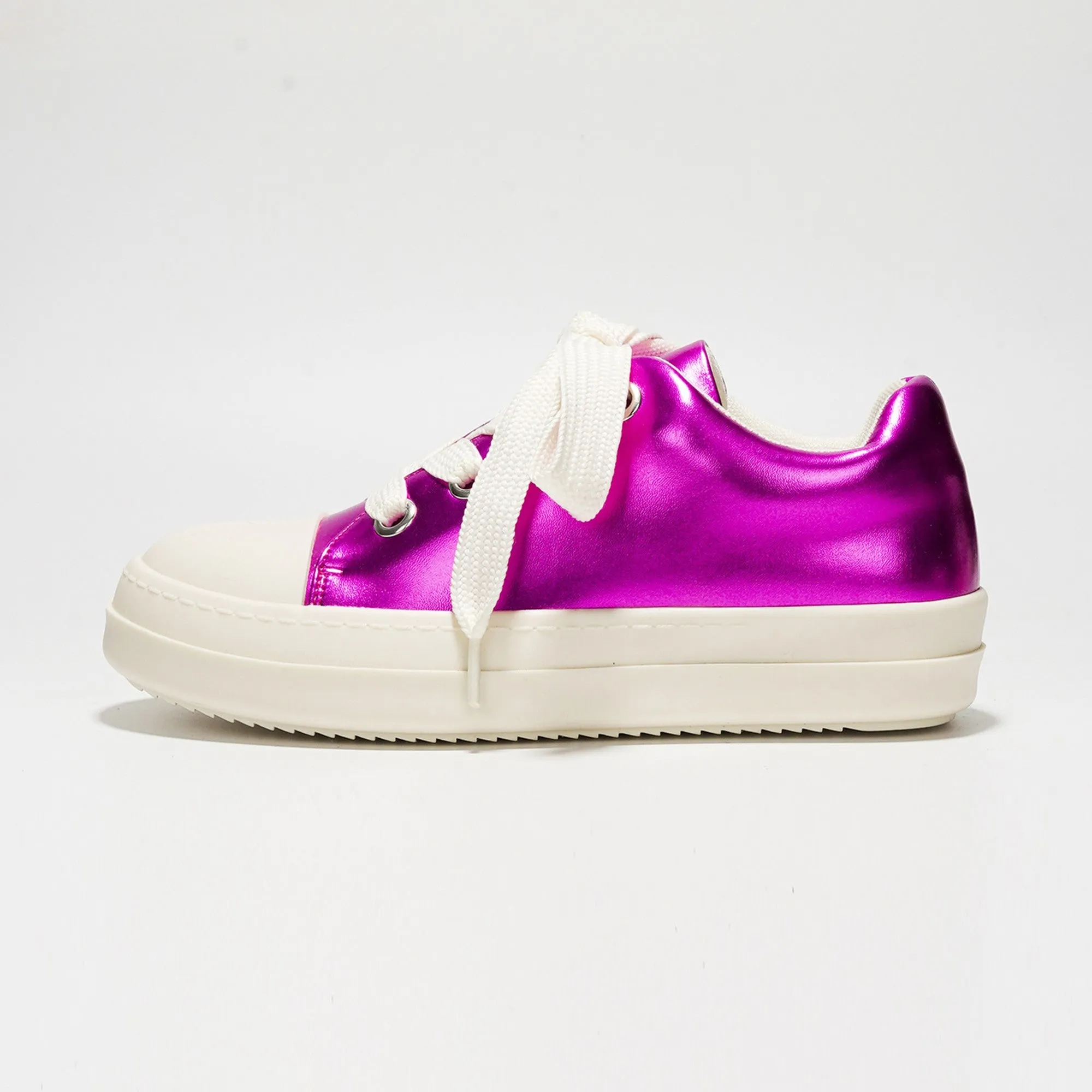 HEATH Pink Metallic Faux Leather Sneaker