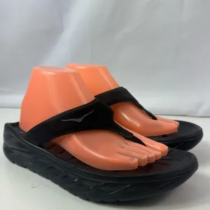 Hoka One One Ora Recovery Black Thong Flip flop Unisex Sandals