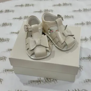 Ivory Pearl Bow Baby Sandals