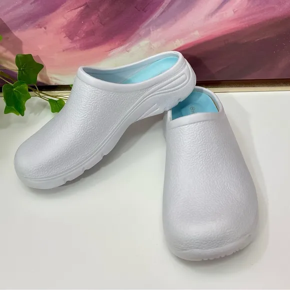Jeffrey Campbell Birdie Danish Rubber Clogs in White Size US 9 / EU 40