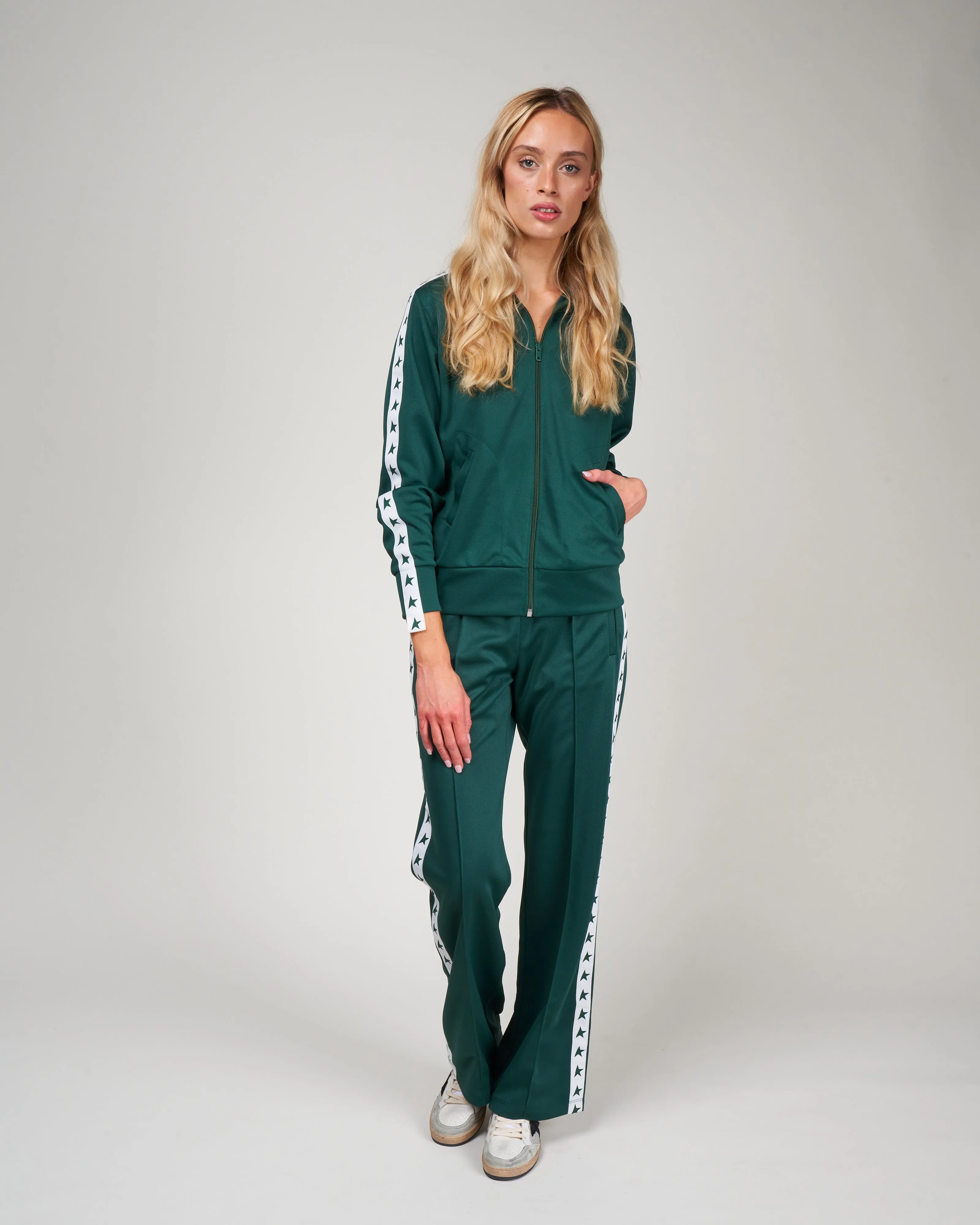 joggings dorotea wide leg - bright green /white