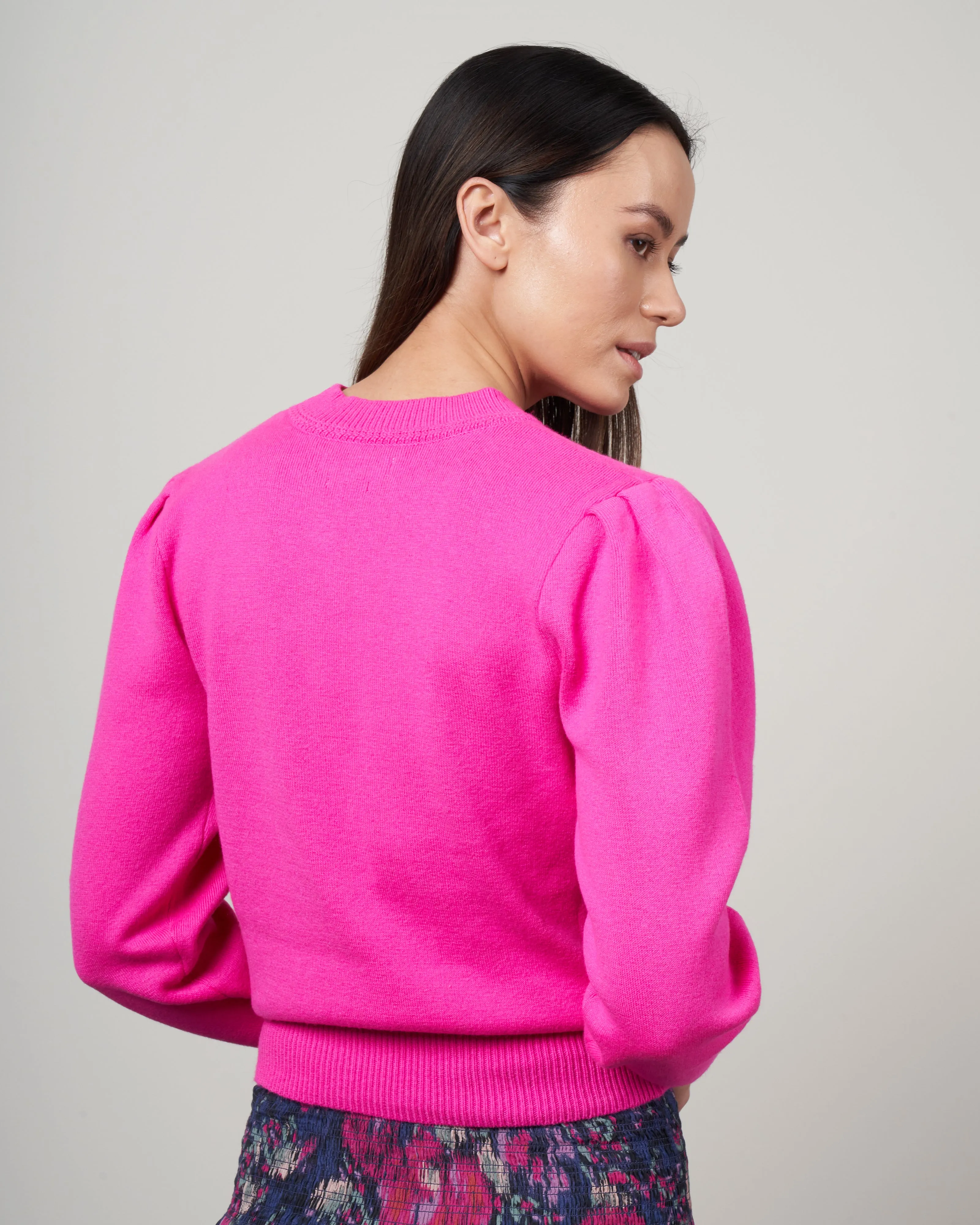 kelaya sweater - neon pink