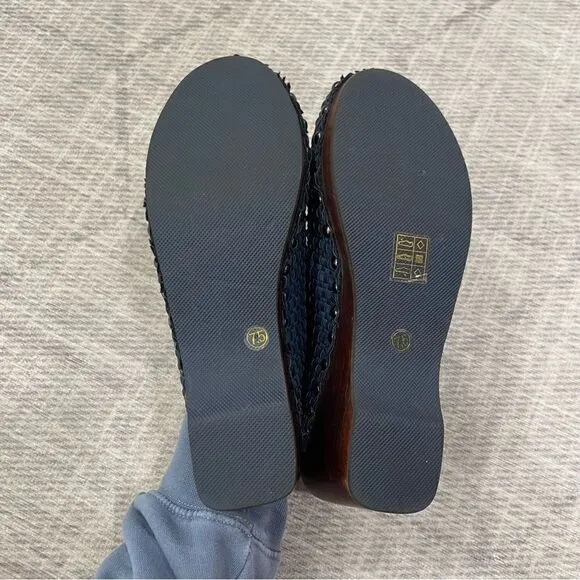 Kelsi Dagger Jhett Leather Clogs Blue sz 7.5