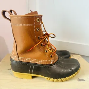 Kid's Duck Boots Sz.2 L.L. Bean Lace Up Rain Winter