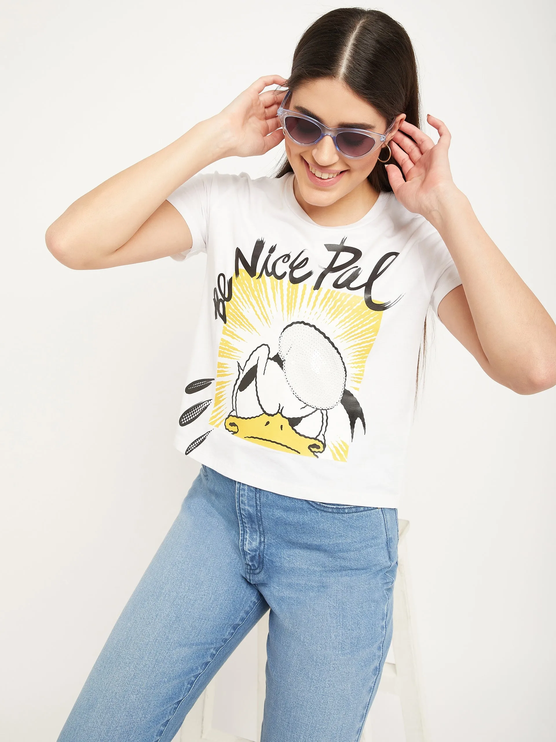 Madame Disney Donald Duck Printed Top
