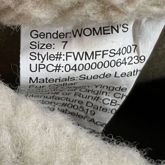 Magellan Womens FWMFFS4007 Suede Leather Duck Pac Warm Thinsulate Size 7 Boots