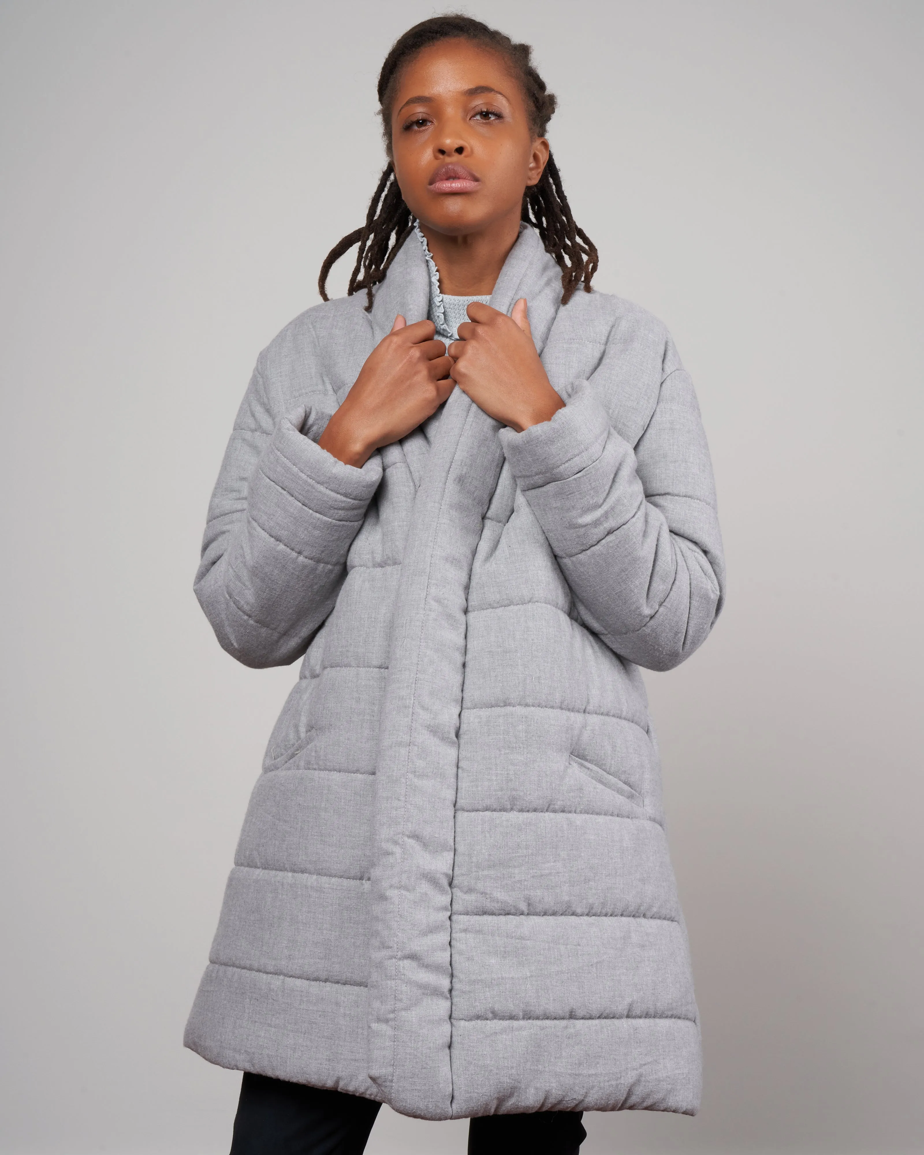 malmo coat - cloud grey