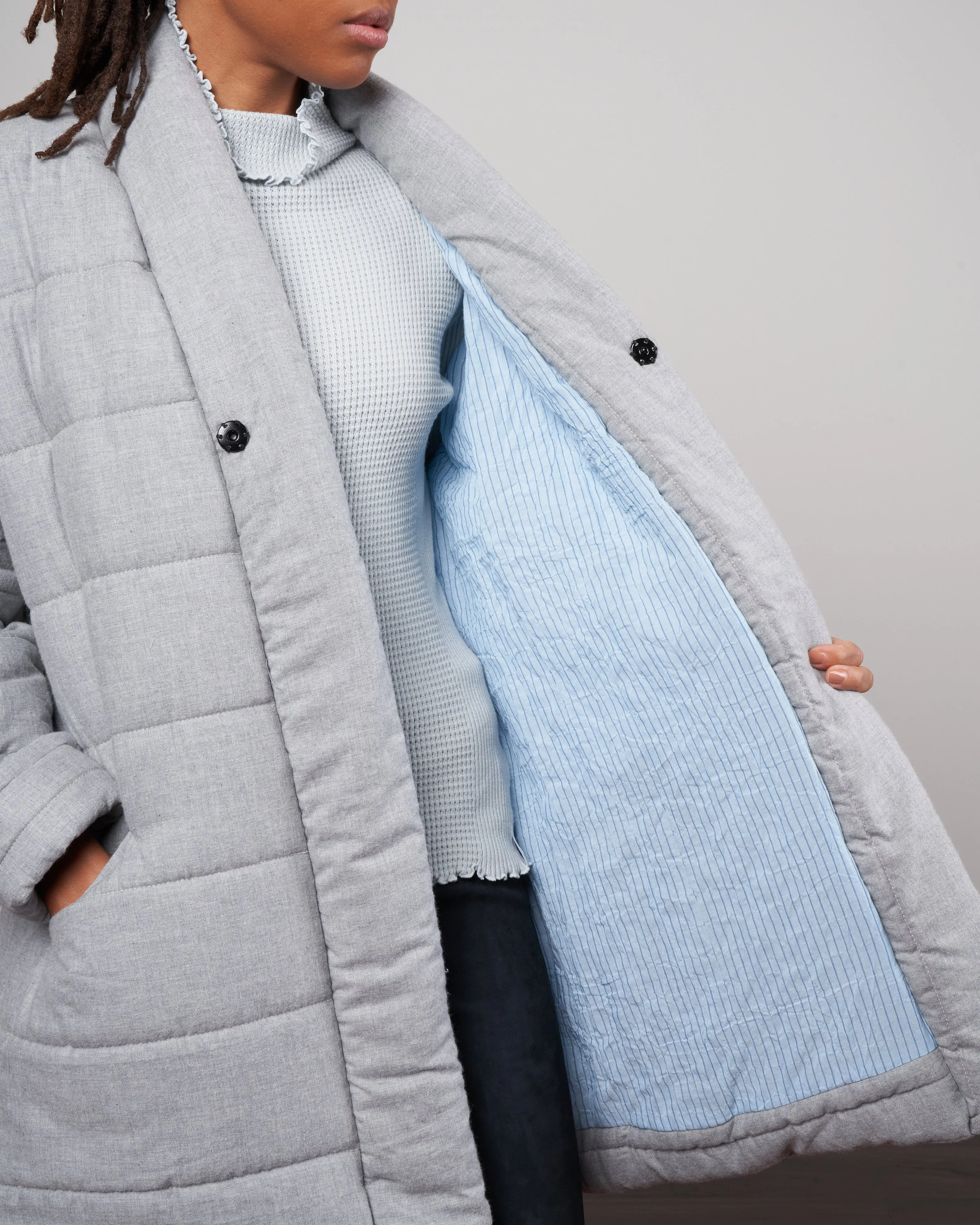 malmo coat - cloud grey