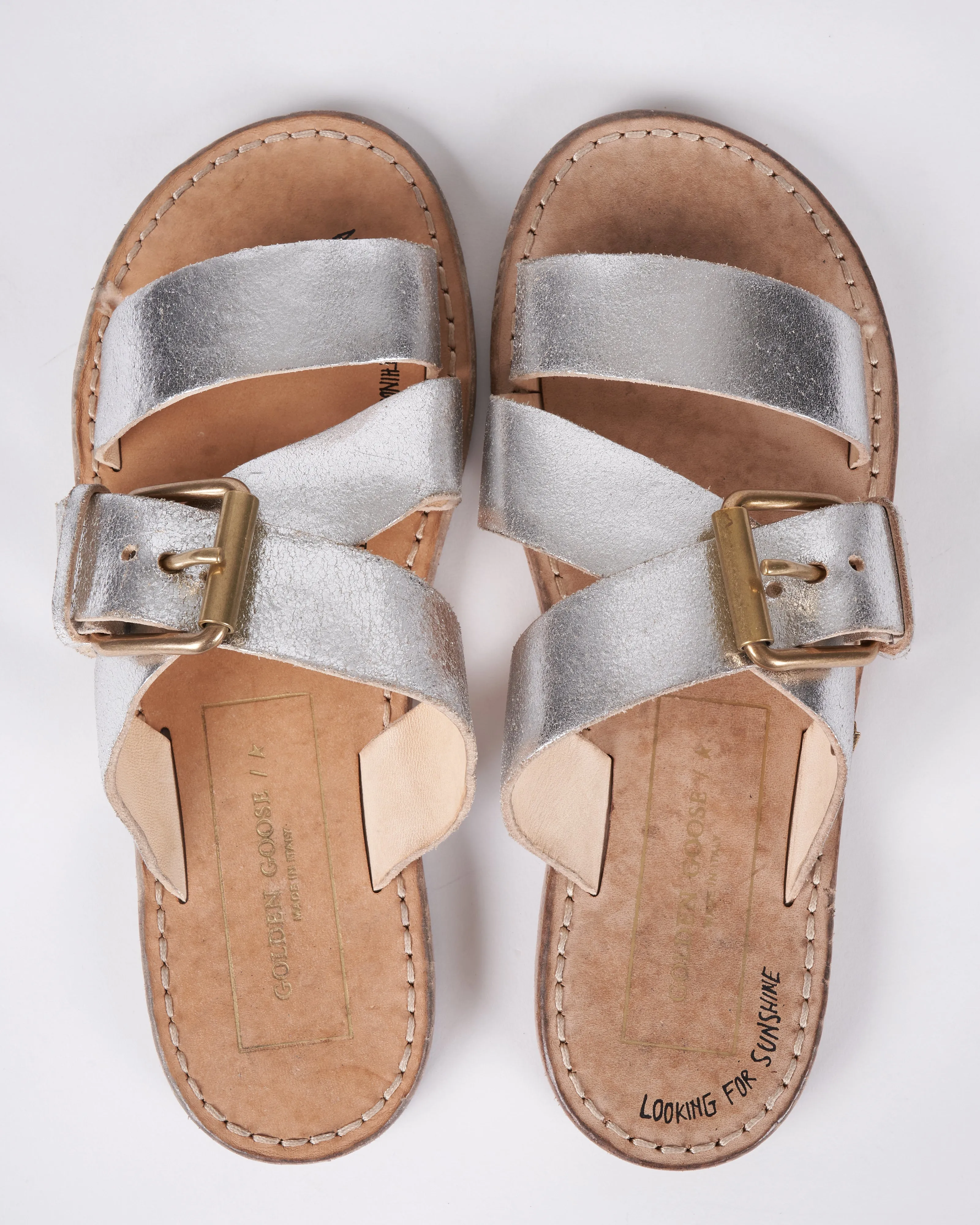 margaret laminated leather upper - silver