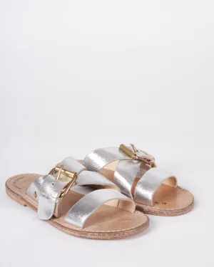 margaret laminated leather upper - silver