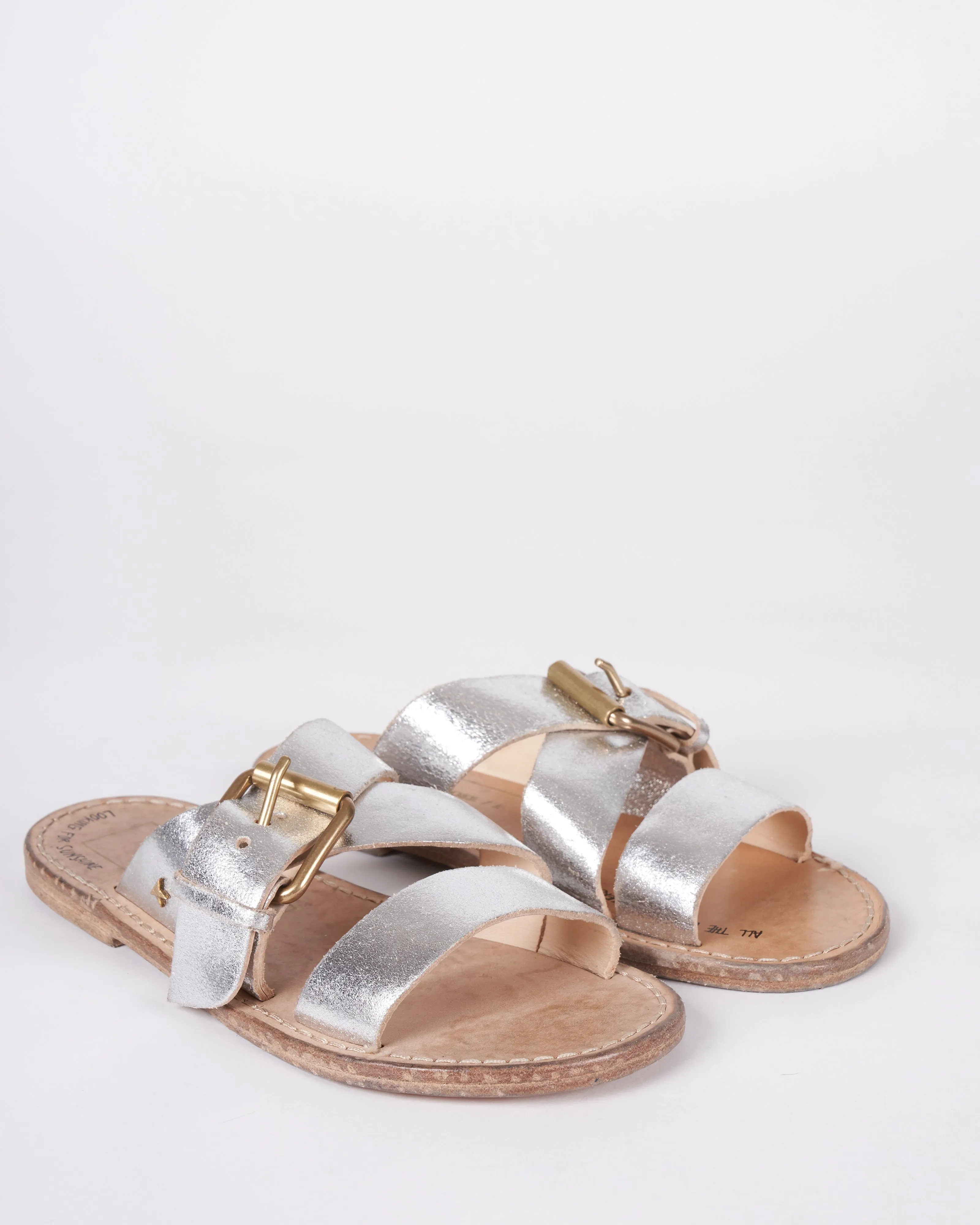 margaret laminated leather upper - silver