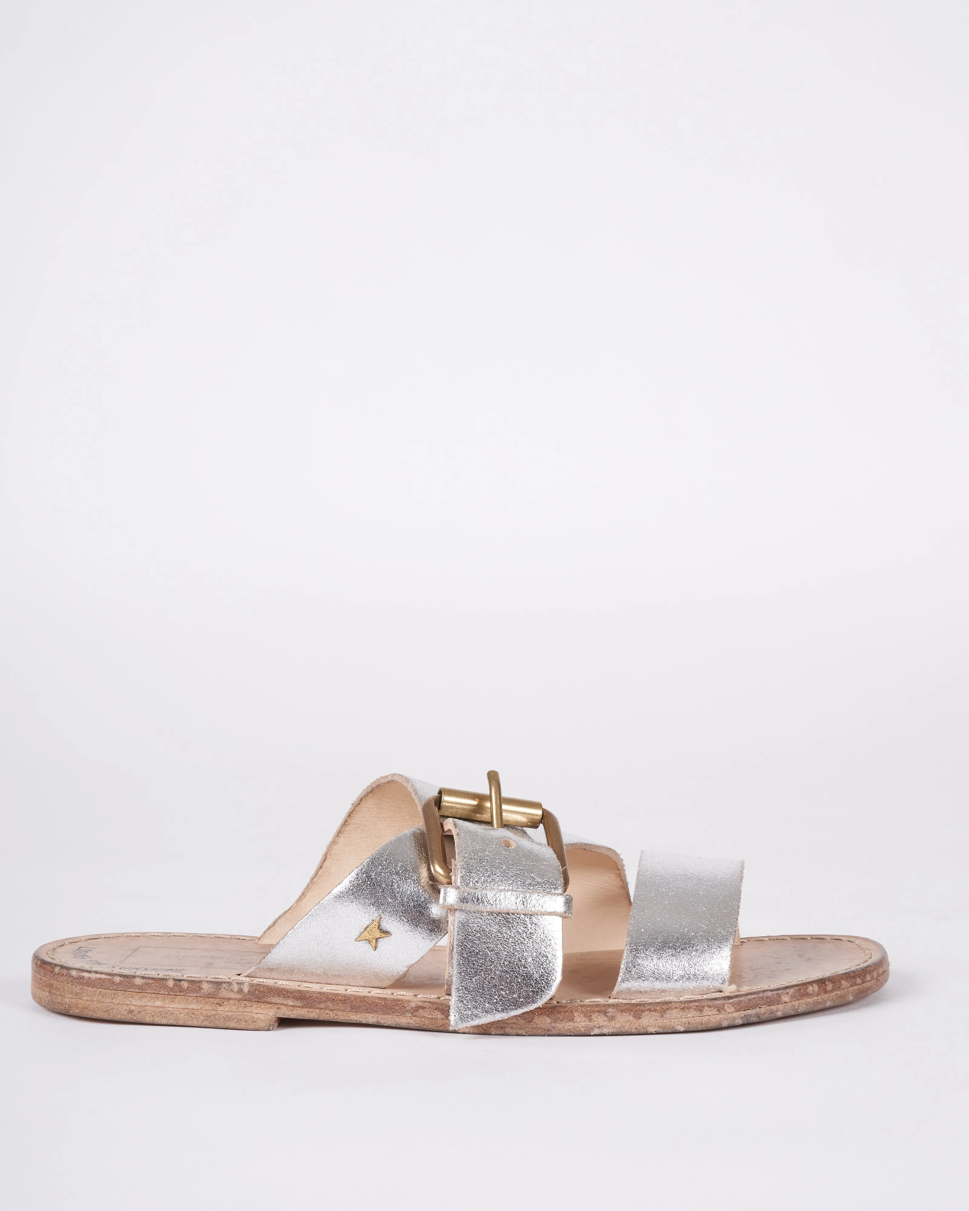 margaret laminated leather upper - silver