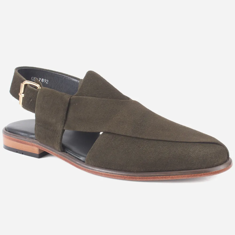 Men "JAVIX" Leather Handcrafted Peshawari Sandals