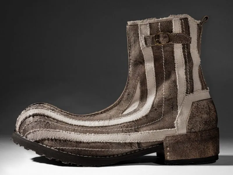 Men Retro Luxury Canvas Patchwork Work Safety Casual Boot