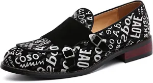 Men's Monk-Strap Loafers Letter Printed
