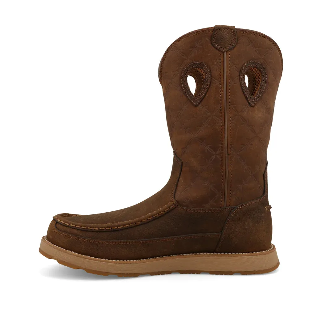 MENS PULL ON WEDGE SOLE WORK BOOT