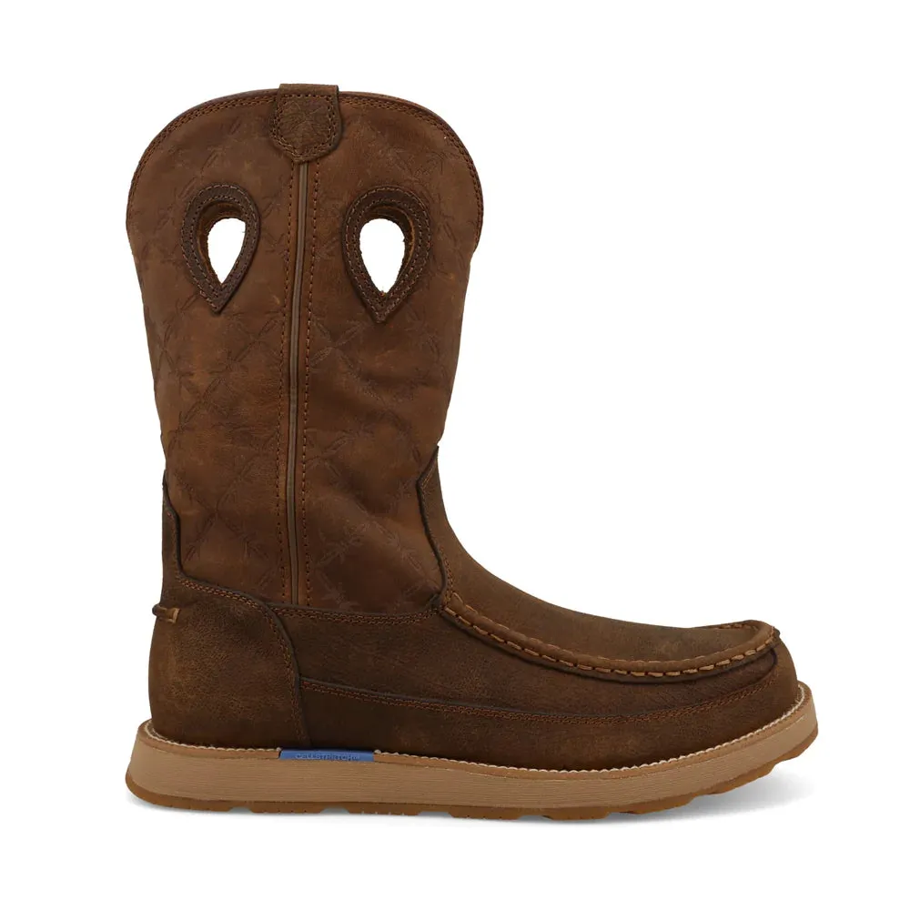 MENS PULL ON WEDGE SOLE WORK BOOT