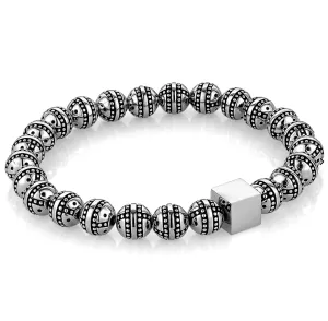 Men's Silver Beads Bracelet