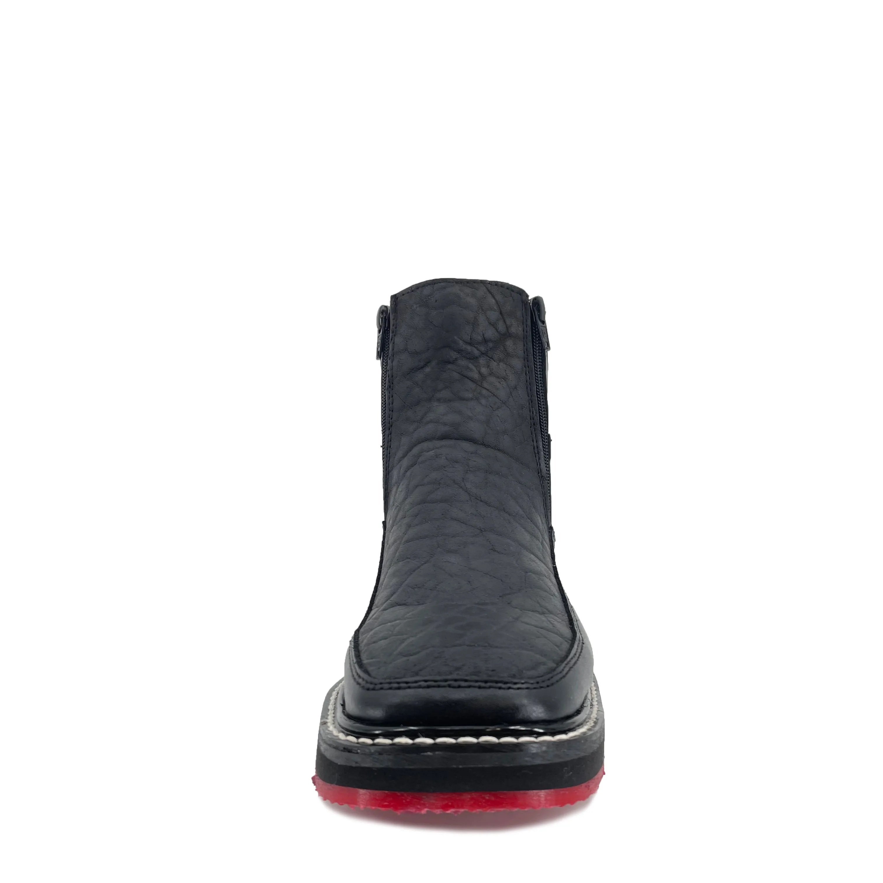 Men’s Western Boots - Bullneck Black With Double Zipper