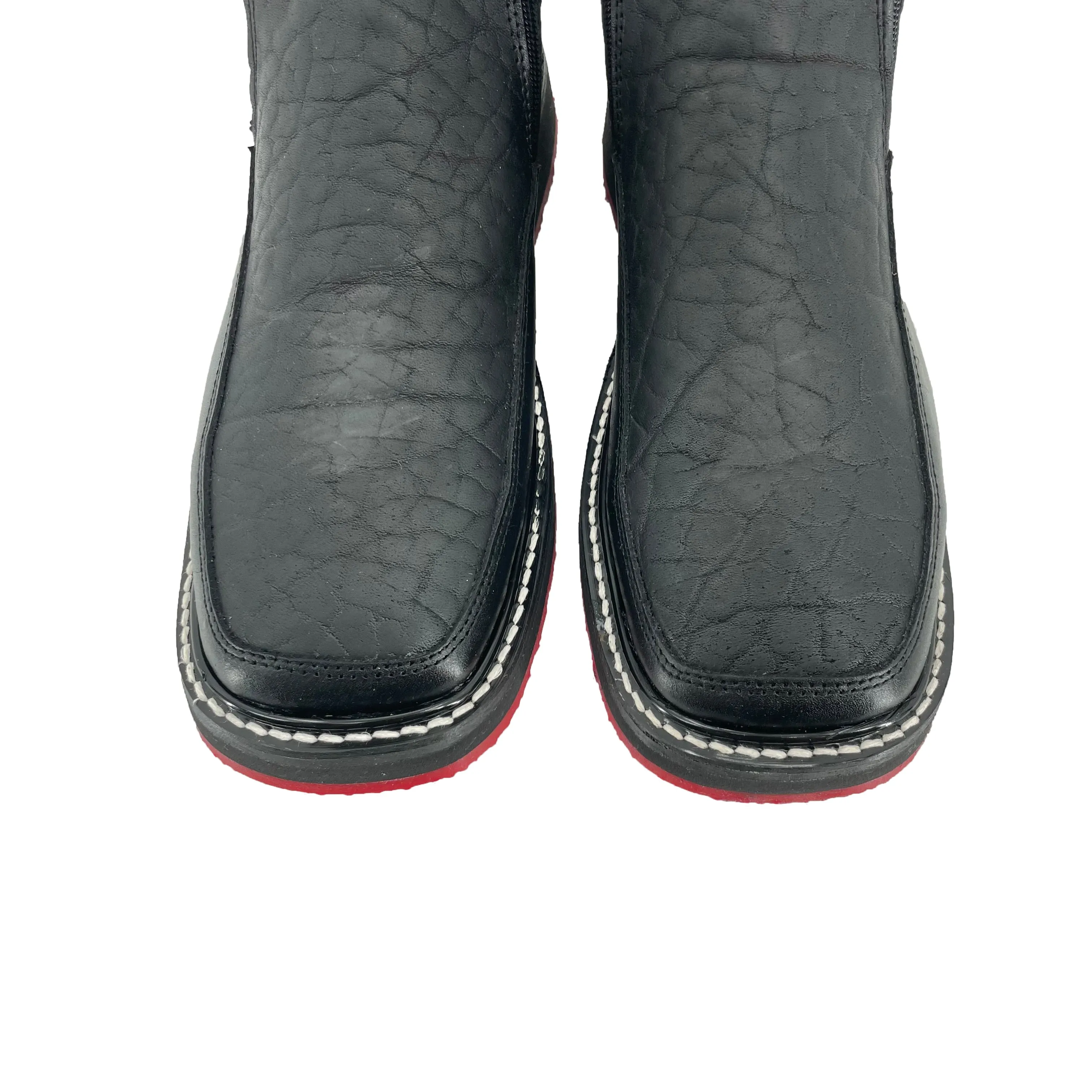 Men’s Western Boots - Bullneck Black With Double Zipper
