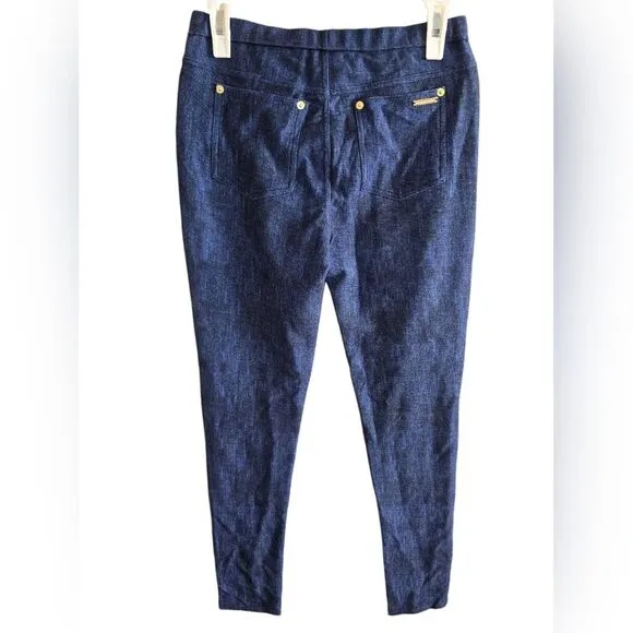 Michael Kors Blue Indigo Stretch Denim Jeggings Size Small NWT Core of Kors