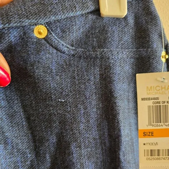Michael Kors Blue Indigo Stretch Denim Jeggings Size Small NWT Core of Kors