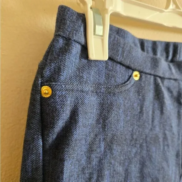 Michael Kors Blue Indigo Stretch Denim Jeggings Size Small NWT Core of Kors