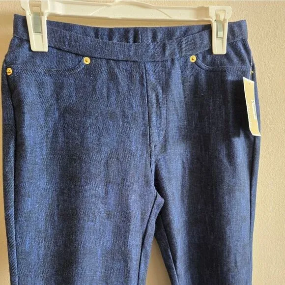 Michael Kors Blue Indigo Stretch Denim Jeggings Size Small NWT Core of Kors