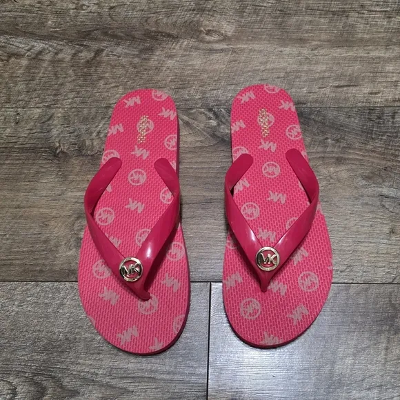 Michael Kors Pink Flip Flops Women Size 10