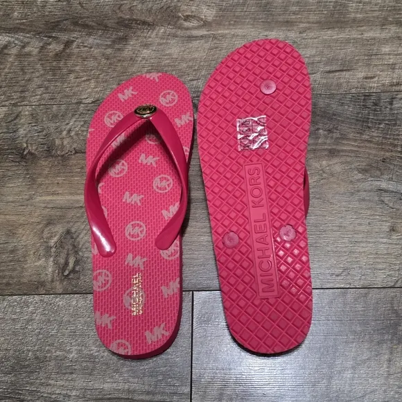 Michael Kors Pink Flip Flops Women Size 10