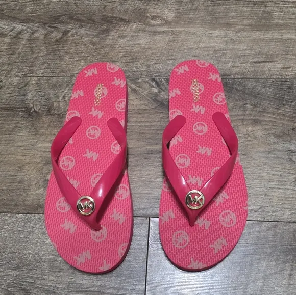 Michael Kors Pink Flip Flops Women Size 10