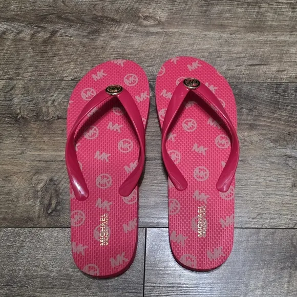 Michael Kors Pink Flip Flops Women Size 10