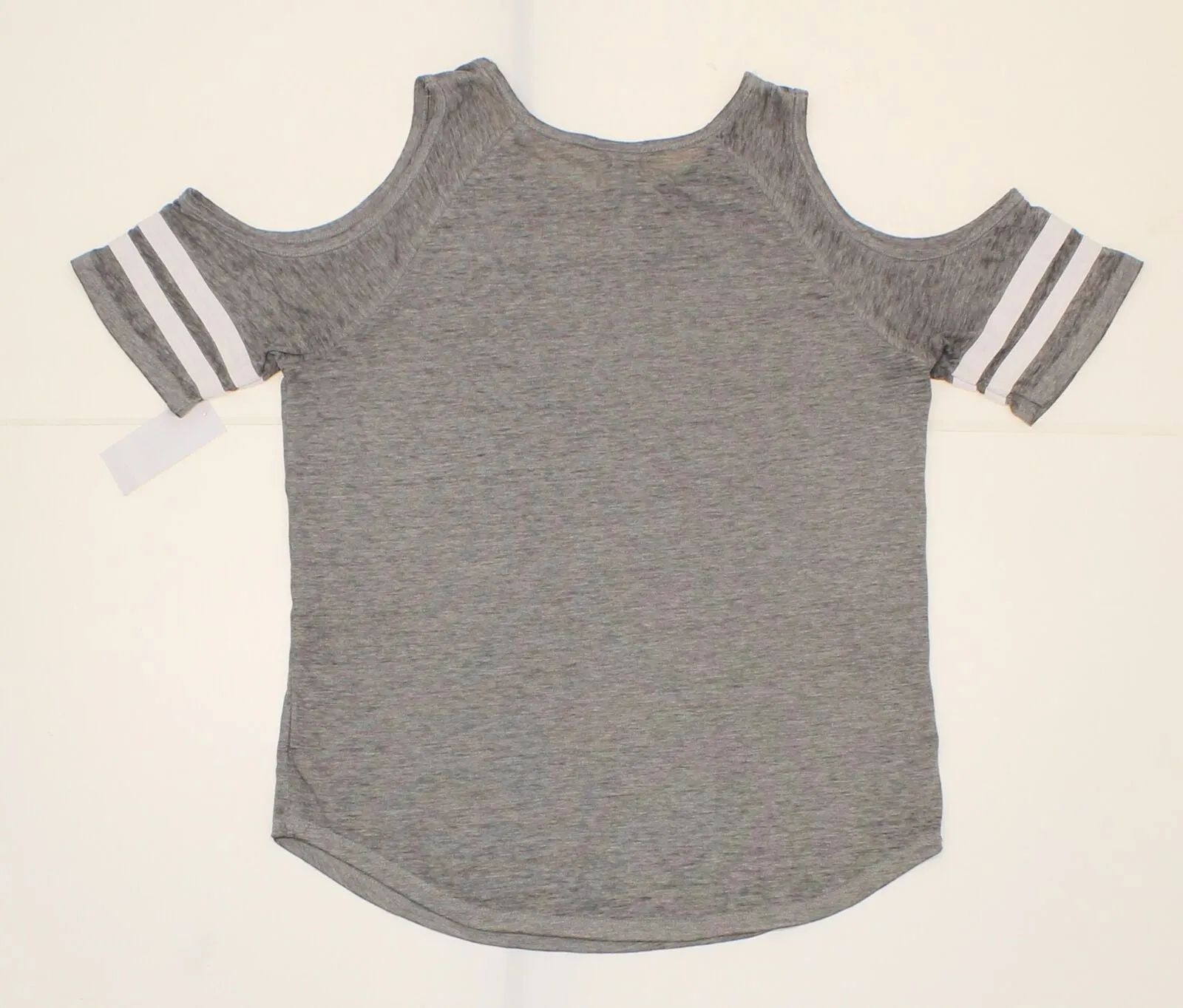 ModernLux Women's Short Sleeve USA ALL DAY Cold Shoulder Graphic T-Shirt