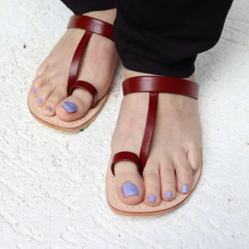 Monica Maroon Sandals