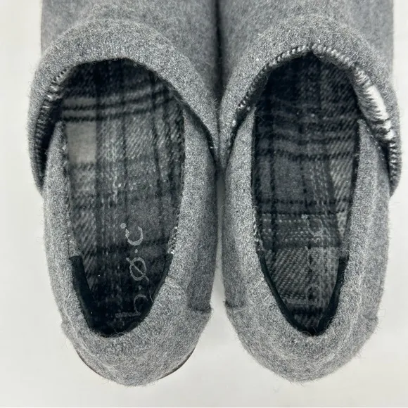 NEW BOC Born of Concept Grey Wool Slip On Clogs Womens Size 6