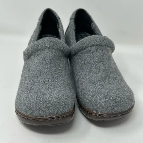 NEW BOC Born of Concept Grey Wool Slip On Clogs Womens Size 6