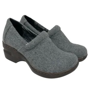 NEW BOC Born of Concept Grey Wool Slip On Clogs Womens Size 6