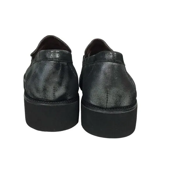 NEW Donald J Pliner Creeper Loafer Flats Brecca Chain Gray Black Metallic Camo 5