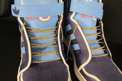 New Men Women A Pair Gold Metal Shoe Laces Sneakers Chains 36"