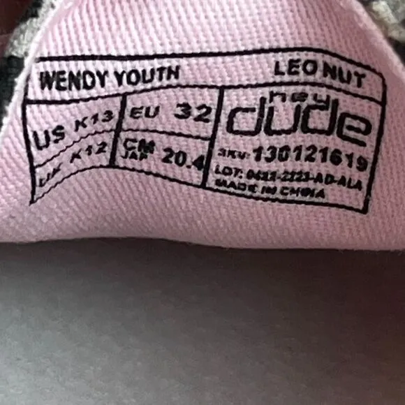 New NWT Little Kids Hey Dude Wendy‎ Leopard Slip On Shoes Loafers Size 13 C