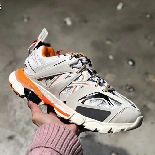 new top quality Track nylon and mesh trainers leather shoes for real bottom women's trainers shoes